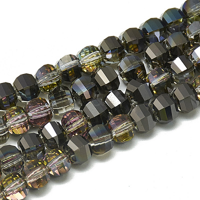 Electroplate Glass Beads Strands X-EGLA-Q094-A18-1