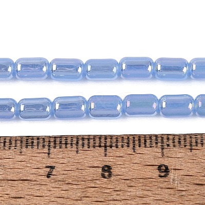 Electroplate Imitation Jade Glass Beads Strands EGLA-Q132-03A-B04-1