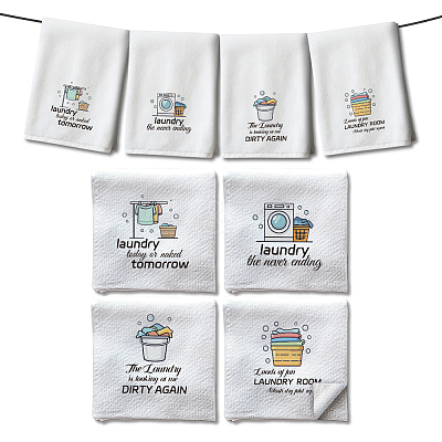 4Pcs 4 Styles Microfiber Cleaning Cloth AJEW-WH0645-005-1