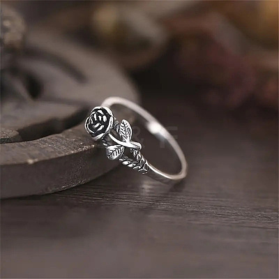 Alloy Rose Finger Rings WG6B24B-04-1