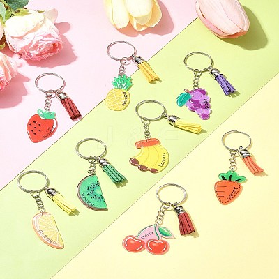 DIY Fruit Acrylic Keychain Making Kits DIY-FS0006-80-1