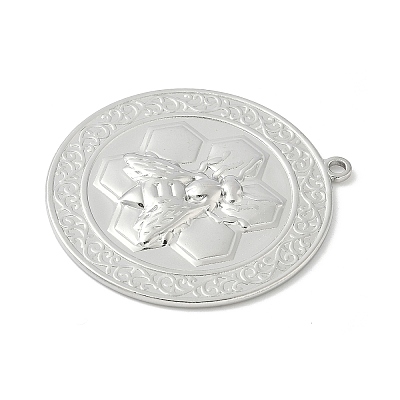 304 Stainless Steel Bee Pendants STAS-S186-08A-P-1