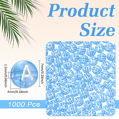1000Pcs Transparent Acrylic Beads TACR-ME0001-08A-1