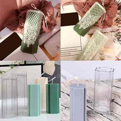 Transparent Plastic Candle Molds AJEW-SC0001-18-1