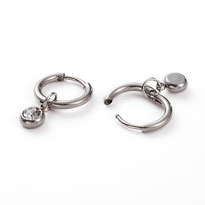 304 Stainless Steel Huggie Hoop Earrings EJEW-JE04449-1