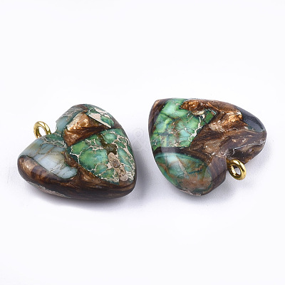 Assembled Bronzite and Imperial Jasper Pendants G-T111-04J-1