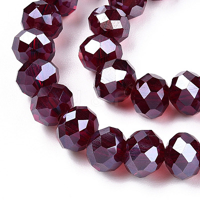 Electroplate Glass Beads Strands EGLA-A034-T1mm-A28-1