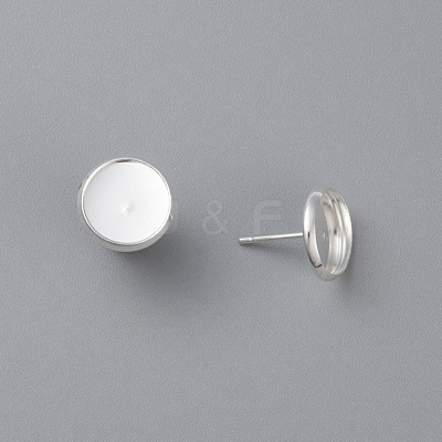 304 Stainless Steel Stud Earring Settings STAS-K131-A-01S-1