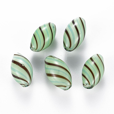 Opaque Handmade Blown Glass Globe Beads GLAA-T012-07-1