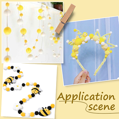 3 sets Polyester Ball Decoration DIY-SC0031-26C-1