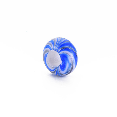 Opaque Acrylic European Beads MACR-S308-01B-1