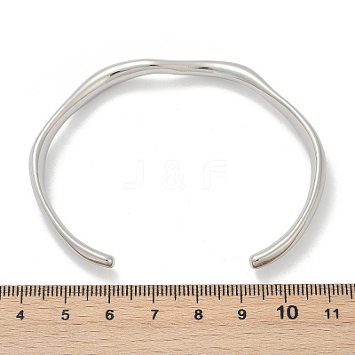 304 Stainless Steel Open Cuff  Bangles for Women BJEW-R019-03P-01-1