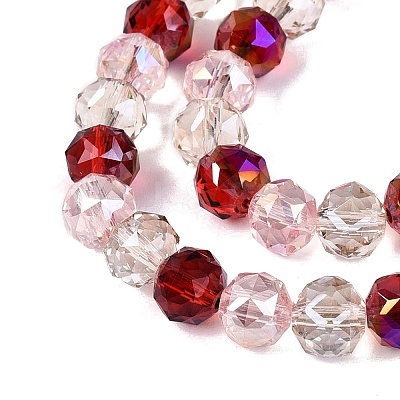 Electroplate Transparent Glass Beads Strands EGLA-Q135-8MM-C11-1