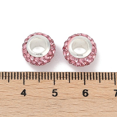 Alloy Rhinestone Clay Pave Beads ALRI-D300-03S-12-1