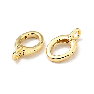 Brass Spring Gate Rings KK-G416-59G-1