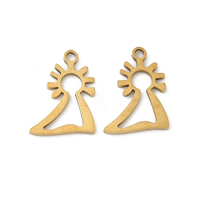 201 Stainless Steel Laser Cut Charms STAS-P428-10G-01-1