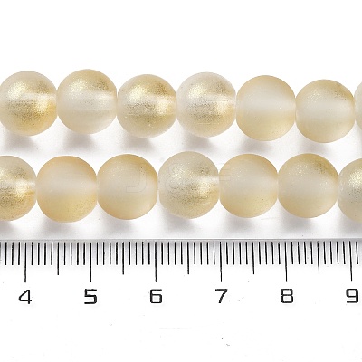 Spray Painted Glass Round Bead Strands LS-DGLA-Q015-10mm-21-1