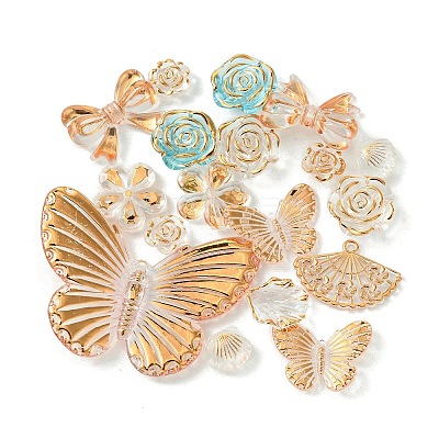 Transparent Acrylic Beads OACR-O006-03B-1