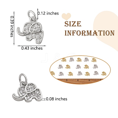 20Pcs Brass Micro Pave Cubic Zirconia Charms KK-SZ0004-77-1