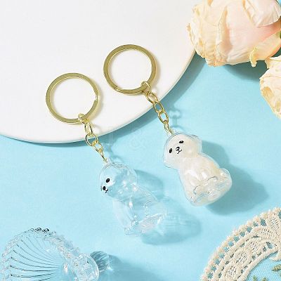 Iron Plastic Keychains KEYC-FZC0001-001C-G-1
