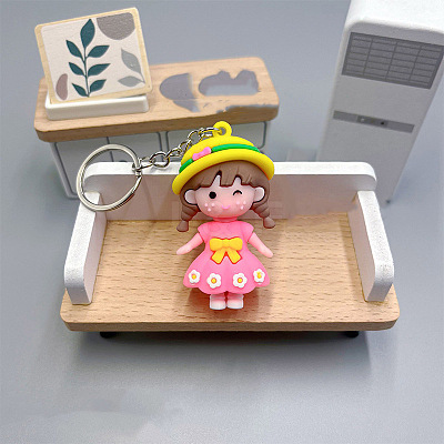 Girl PVC Bag Keychain PW-WG0BCC7-05-1