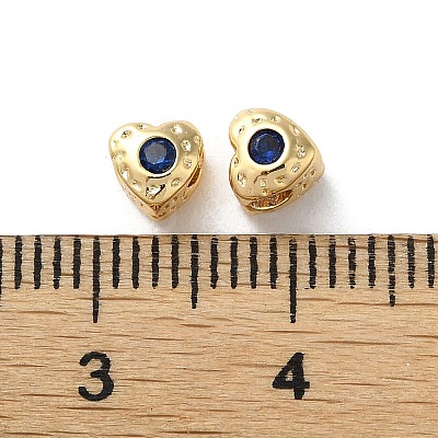 Valentine's Day Brass Micro Pave Cubic Zirconia Beads LS-KK-P256-10G-03-1