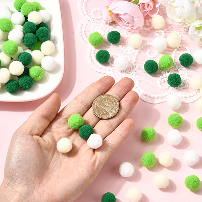 400Pcs 4 Colors Polyester Pom Pom Balls DIY-SC0031-37A-1