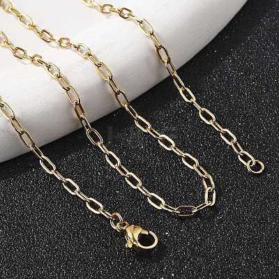 304 Stainless Steel Cable Chains Necklaces MAK-L015-35A-1