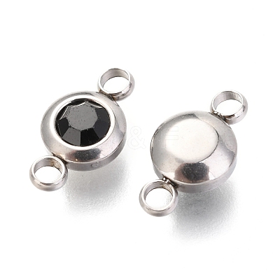 304 Stainless Steel Rhinestone Links Connectors LS-STAS-P237-17P-03-1