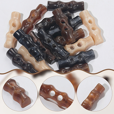 16Pcs 4 Colors Resin Buttons FIND-GF0008-25-1
