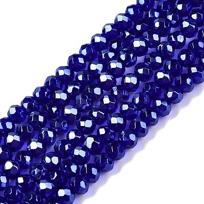Electroplate Glass Beads Strands EGLA-A044-T2mm-A06-1