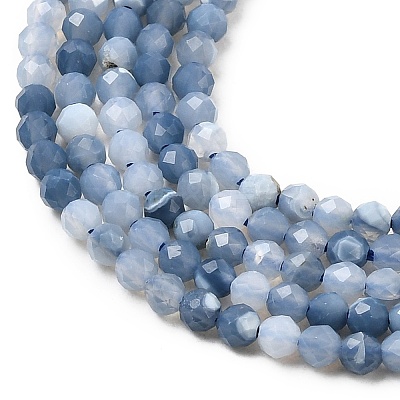 Natural Blue Opal Beads Strands G-P603-C-2mm-04-1