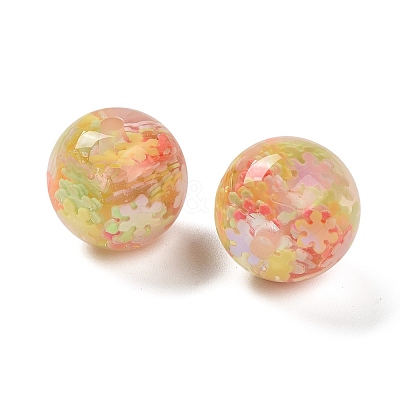 Transparent Resin with Paillette Beads RESI-G110-01F-1