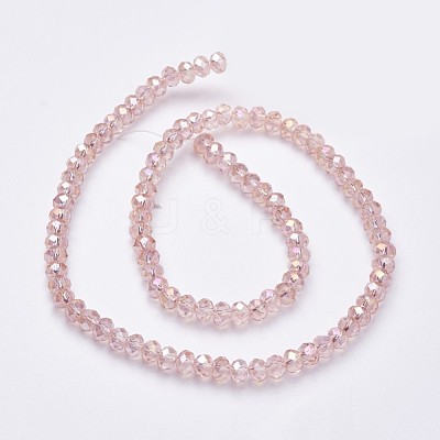 Electroplate Glass Beads Strands X-EGLA-D020-6x4mm-69-1