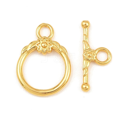 Brass Toggle Clasps KK-G548-42G-02-1
