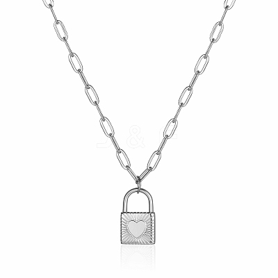 Heart Lock Pendant Necklaces XN5308-2-1