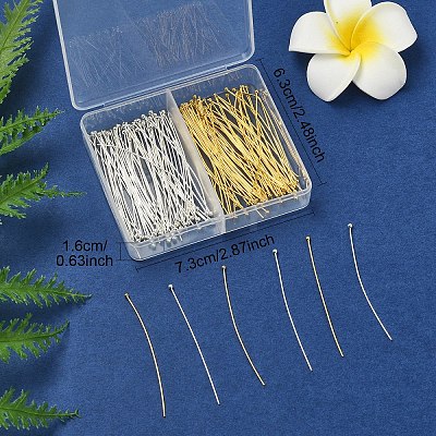 160Pcs 2 Colors Brass Ball Head Pins KK-YW0002-91-1