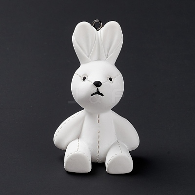 Opaque PVC Plastic Big Pendants RESI-G049-01B-1