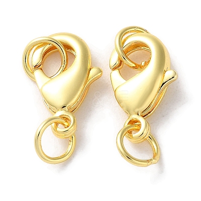 Rack Plating Brass Lobster Claw Clasps KK-F090-26G-02-1