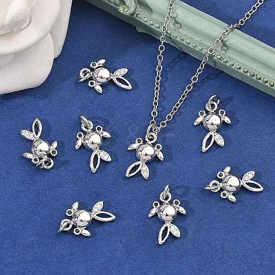 SHEGRACE Brass Cubic Zirconia Charms XGRQ3P039-586P-1