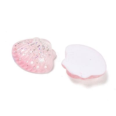 Opaque Resin & Paillette Cabochons X-RE-CBA6E1B-01B-1