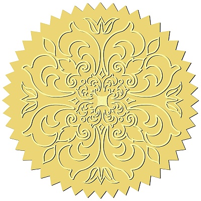 34 Sheets Mandala Self Adhesive Gold Foil Embossed Stickers DIY-WH0509-015-1