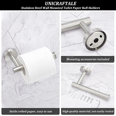 304 Stainless Steel Bathroom Accessories Kit HJEW-UN0001-06-1