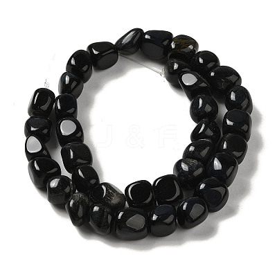 Natural Blue Tiger Eye(Dyed & Heated) Beads Strands G-B078-D07-02-1