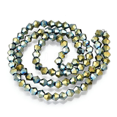 Electroplate Glass Bead Strands EGLA-R094-4mm-16-1