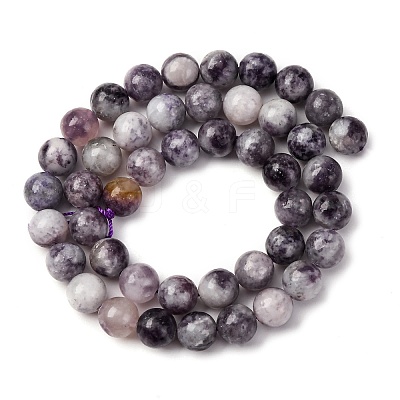 Natural Lepidolite Beads Strands G-G284-A02-8mm-1