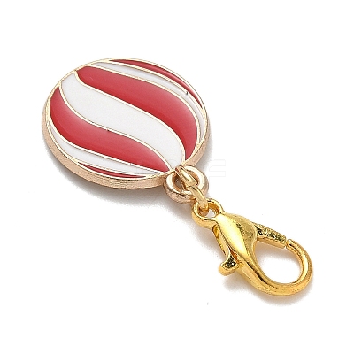 4Pcs 4 Styles Christmas Theme Alloy Enamel Pendants Decorations HJEW-JM04056-1
