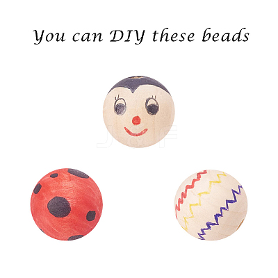 Natural Unfinished Wood Beads WOOD-S651-20mm-LF-1
