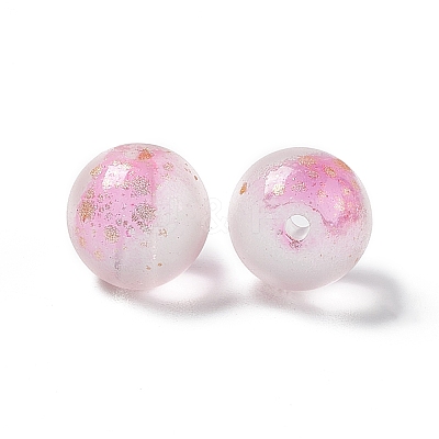 Frosted Glass Beads GLAA-P029-07B-1