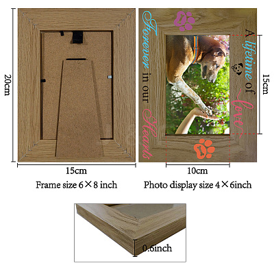 Rectangle Wood Photo Frames AJEW-WH20021-021-1